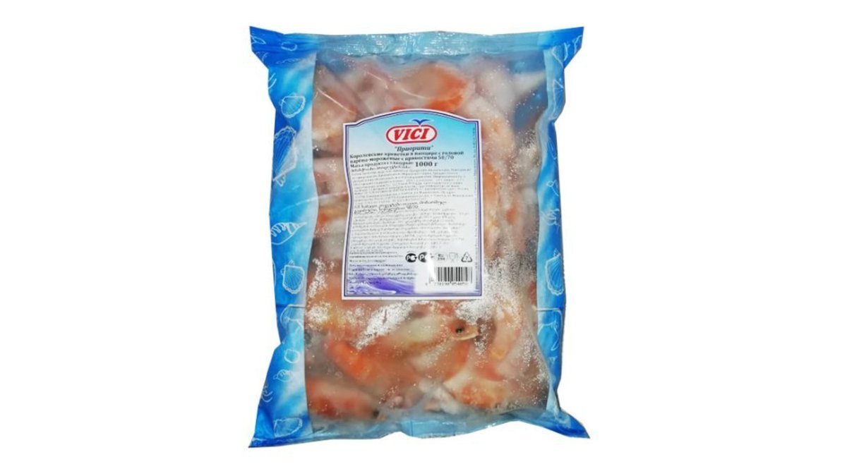 VICI Boiled Shrimps სამეფო კრევეტები (500 გრ)