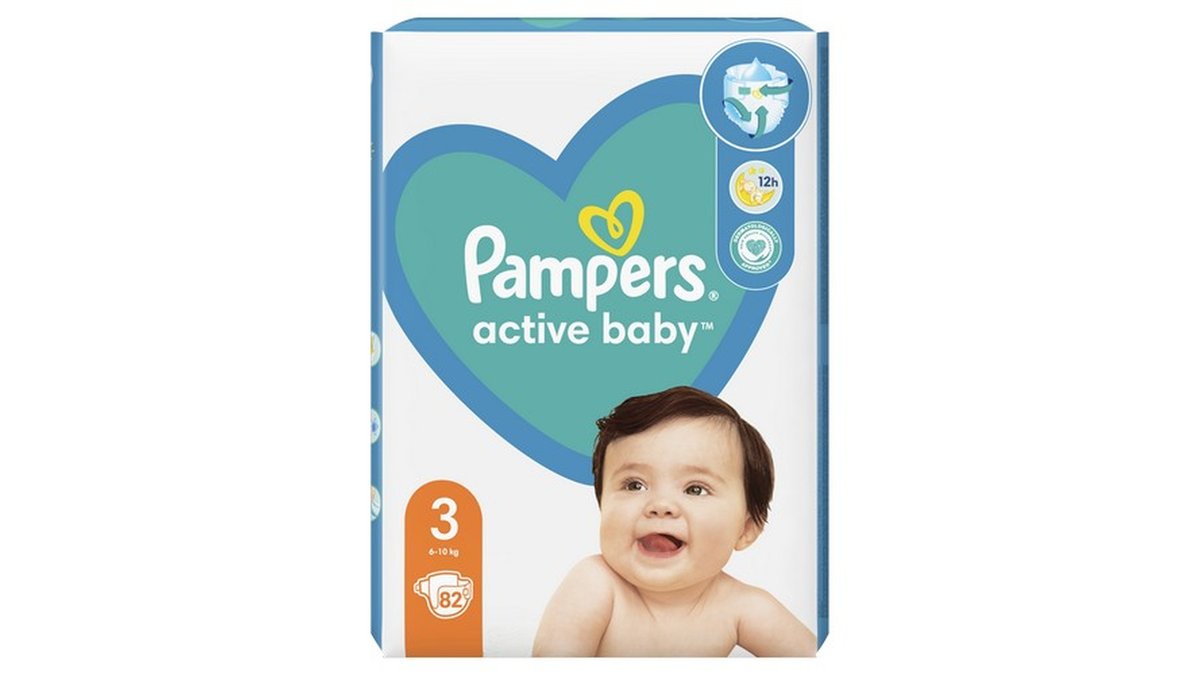 პამპერსი diapers Active Baby 3 (82 pcs)