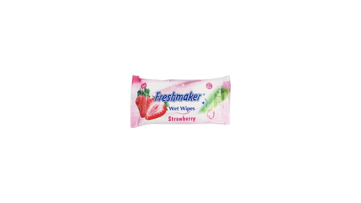 FRESHMAKER ბავშვის სველი ხელსახოცები strawberry (15 pcs)