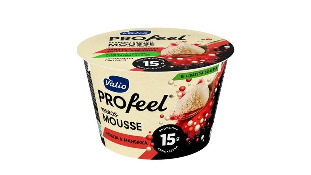 Valio yogurt vanilla, strawberry, sugar-free, lactose-free (150 g)