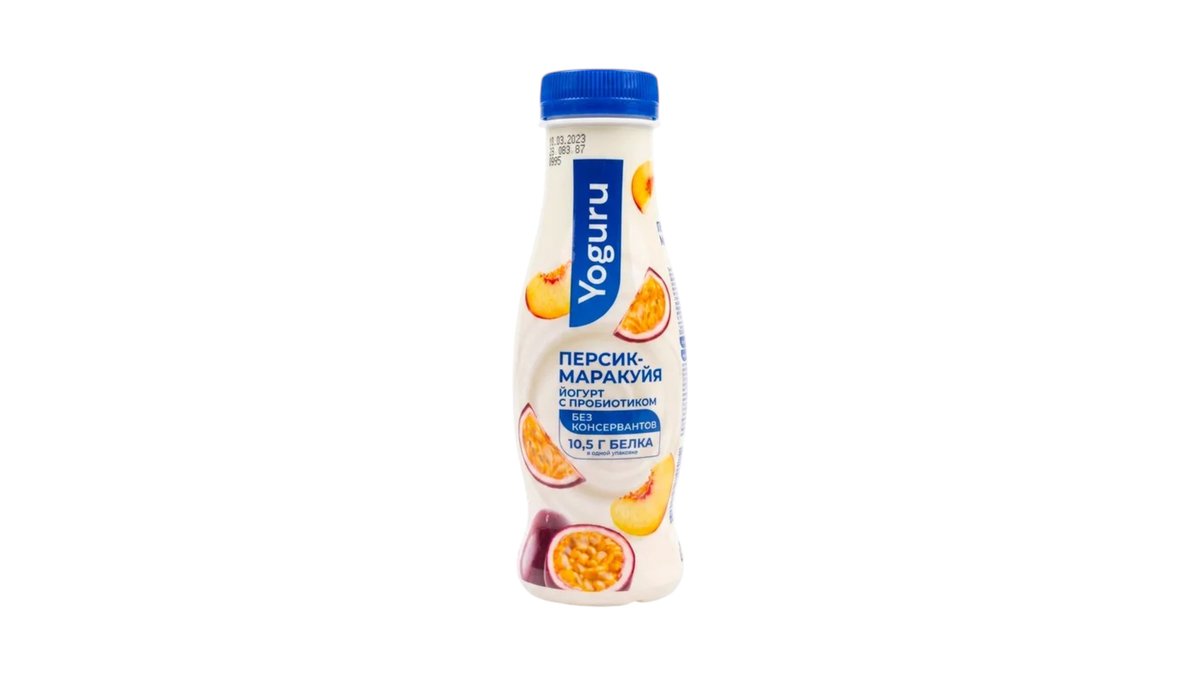 Yoguru йогурт ატამი-მარაკუია (320 g)