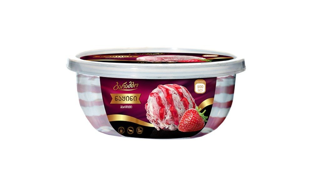 ბარამბო Ice Cream Vanilla Strawberry Topping (900 ml)