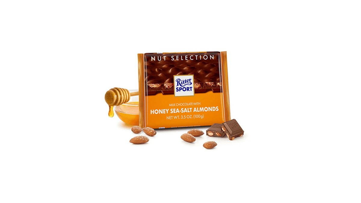 RITTER SPORT შოკო ლადი Almonds and Honey (100 g)