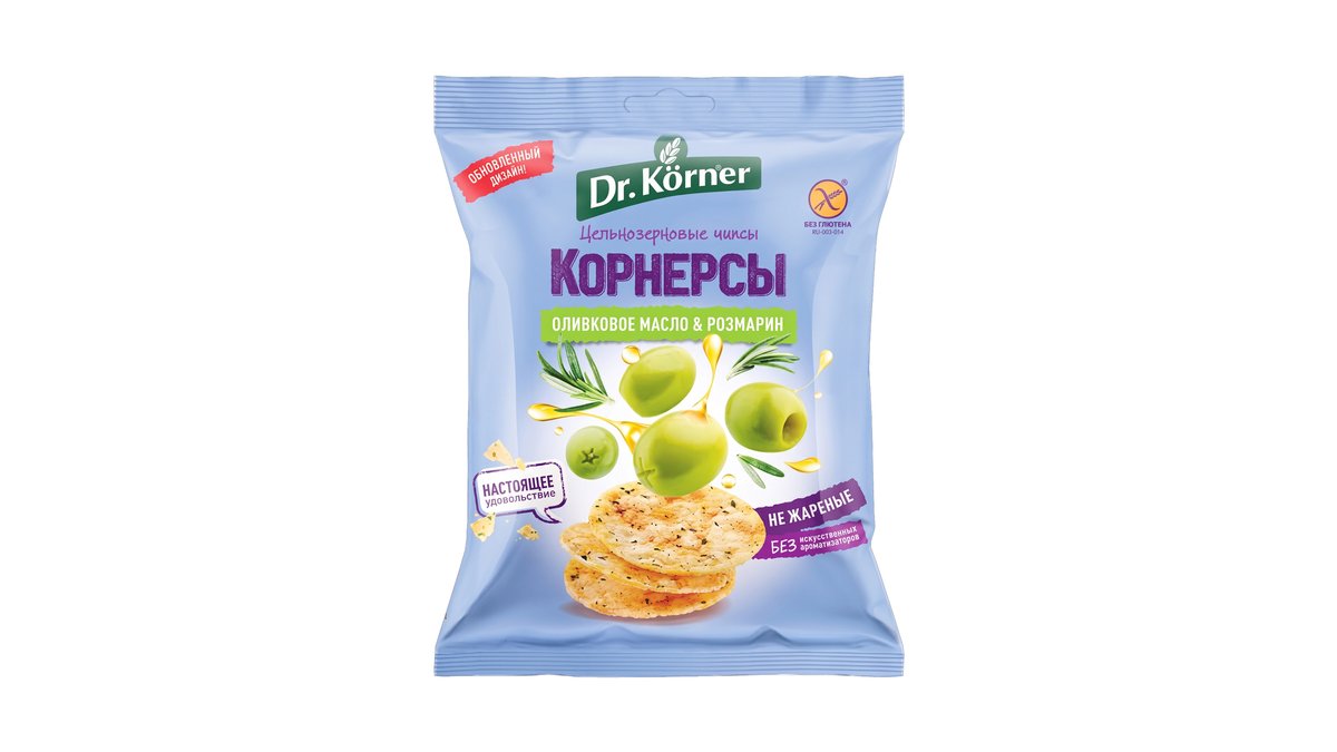 Dr.Körner chips ზეითუნის ზეთით და როზმარინით (50 g)