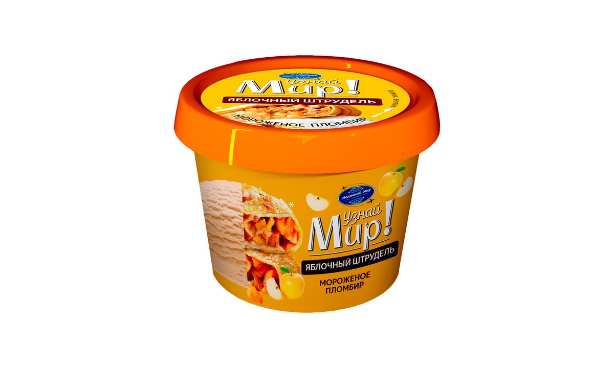 Molochny Mir ice cream apple strudel