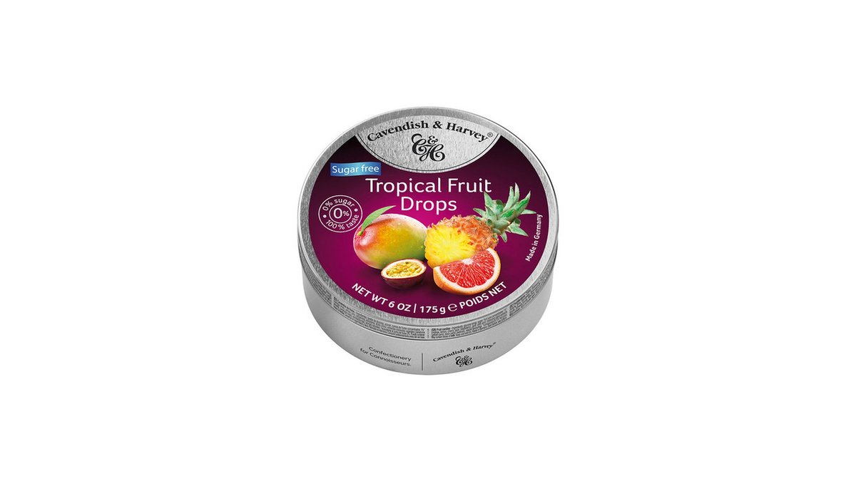Cavendish & Harvey конфета Tropical Fruit Drops Sugar Free (175 g)