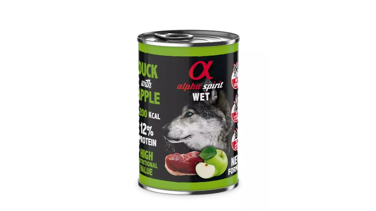 Alpha Spirit Корм для животных Duck & Green Apple (400 g)