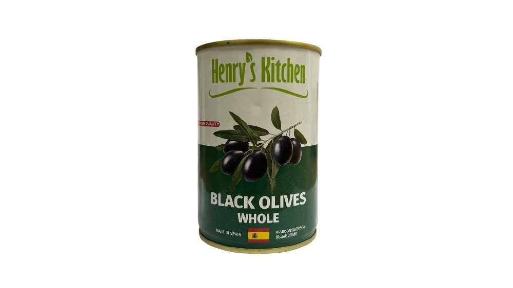 Henry's Kitchen Black Olives Black Kurki (425 g)