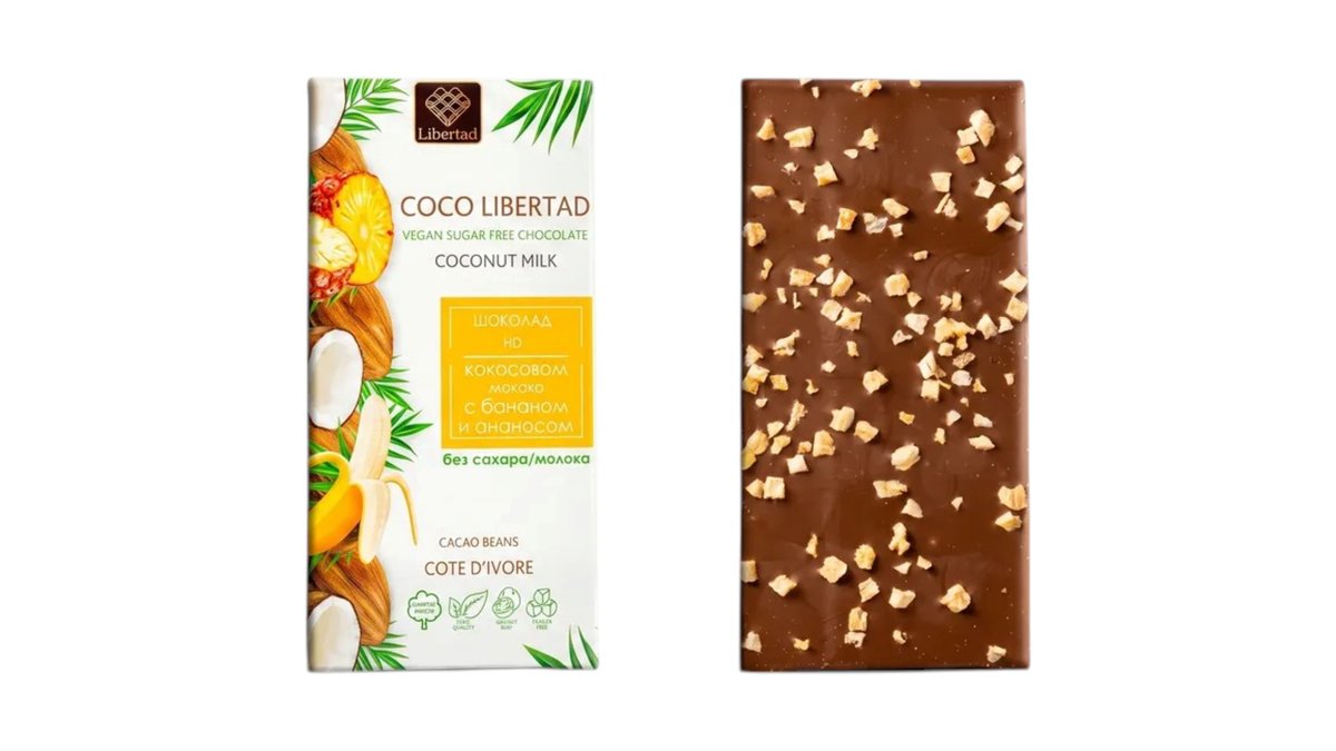 Coco Libertad Шоколад coconut milk, banana and pineapple (40 g)