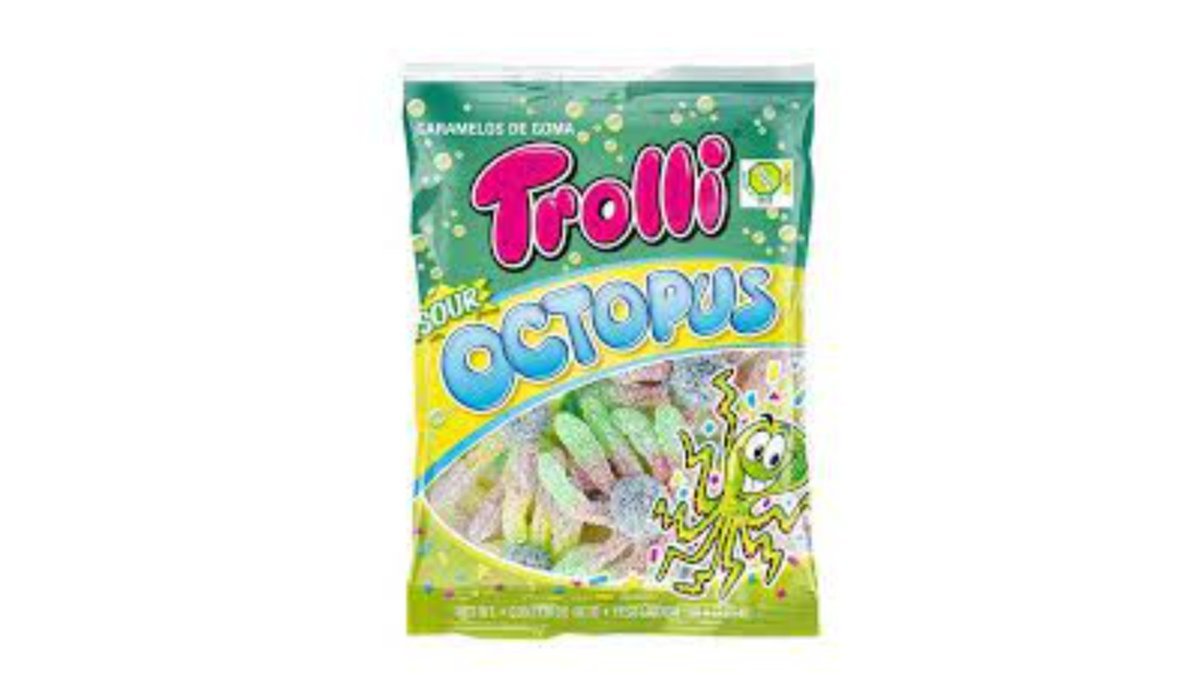 Trolli конфета Sour Jelly Bean Octopus (100 g)