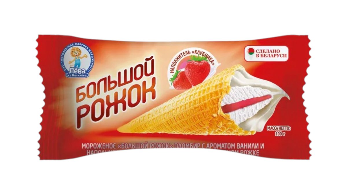 Lyova iz Mogileva ice cream vanilla and strawberry (100 g)