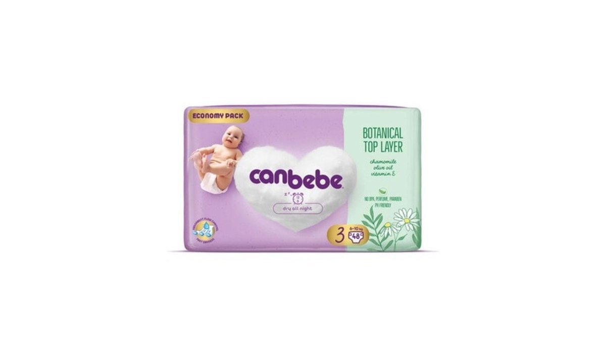 Kanbebe diapers Botani TOP 3 (48 pcs)