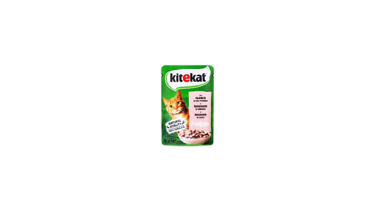 KITEKAT Корм для животн ых with salmon (85 g)