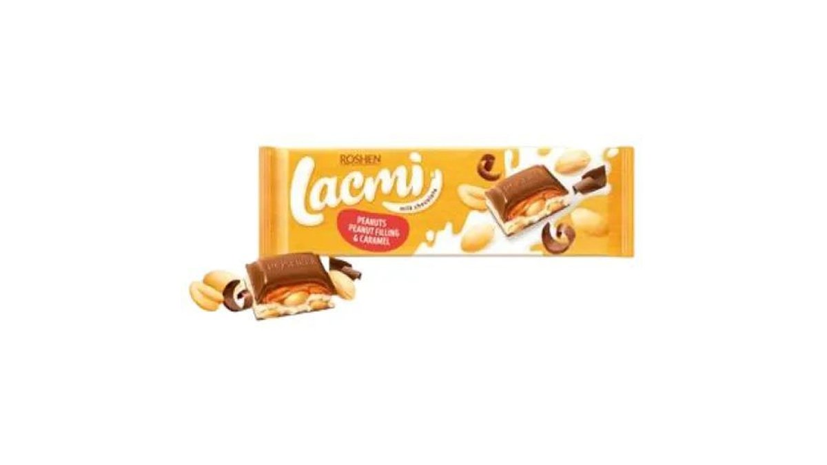 Lacmi Шоколад with peanuts and caramel-peanut filling (295 g)
