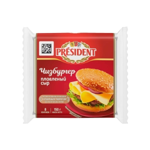 President ყველი Cheeseburger (150 g)