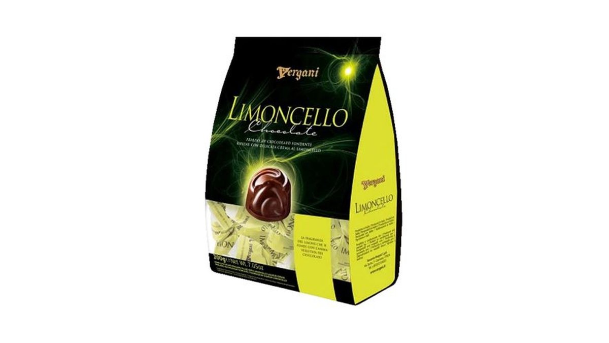 Vergani Chocolate dark chocolate praline with limoncello (130 gr)