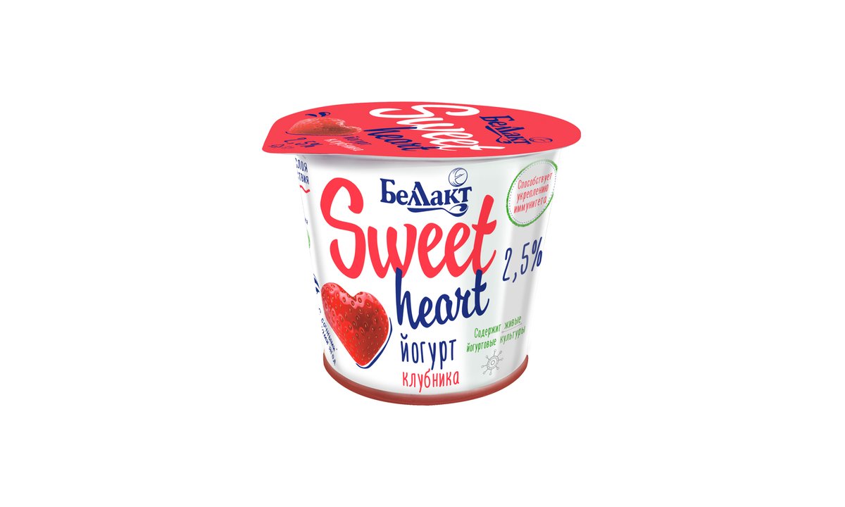 Sweetheart იოგურტი with strawberries (150 g)