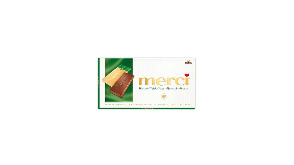 MERCI შოკოლადი with Hazelnuts (100 g)