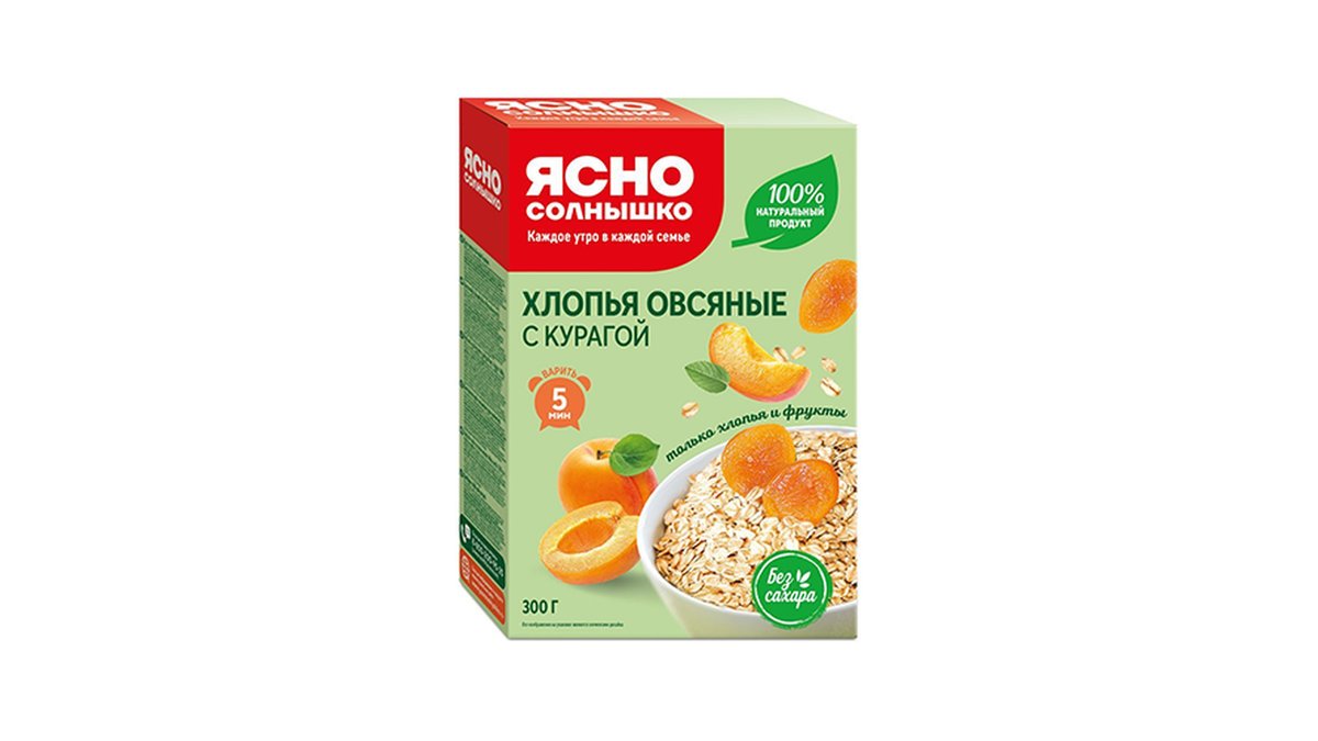 Yasno Solnishko oats with apricots (300 g)
