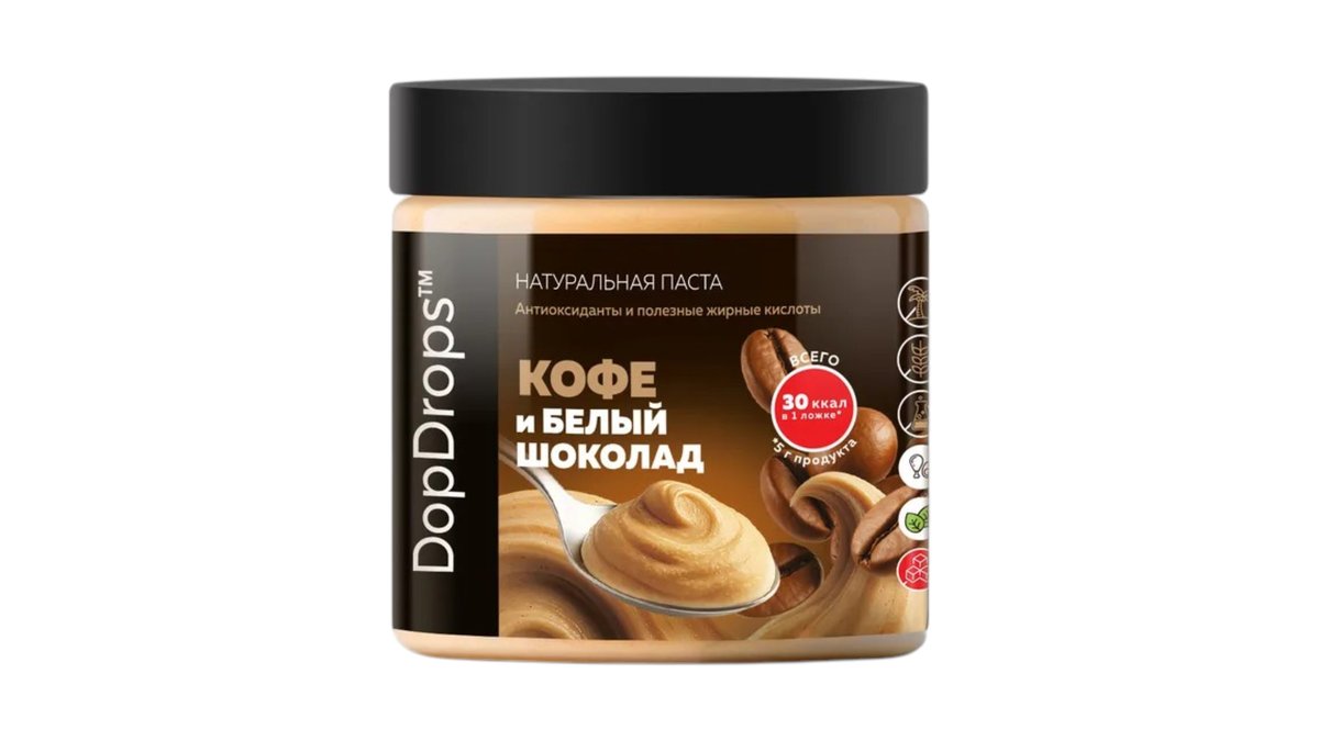 DopDrops Ореховая паста Coffee and White Chocolate (500 g)