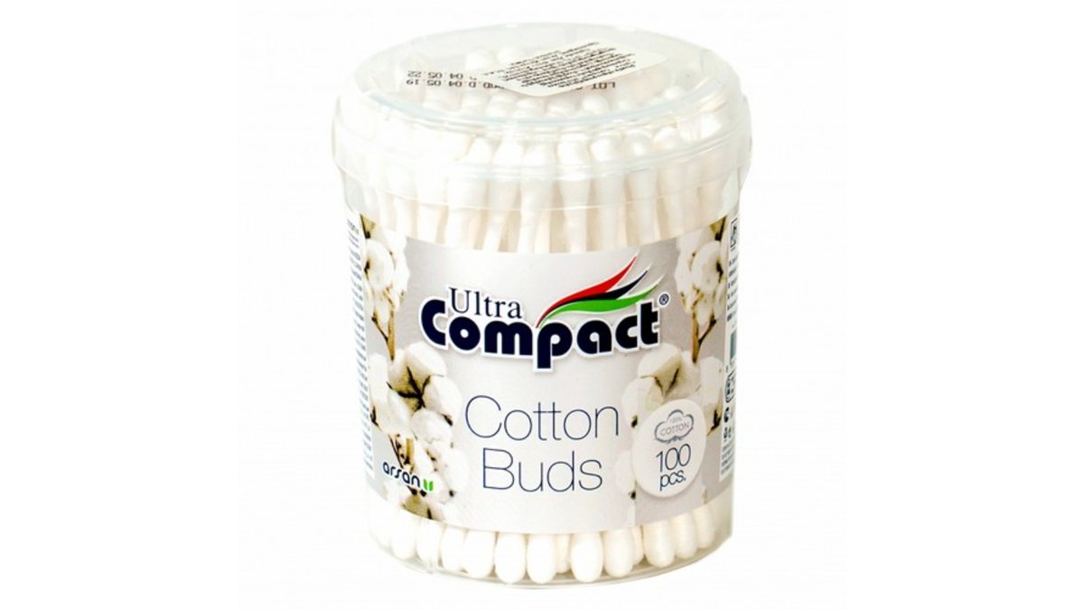 კომპაქტი Ear Swabs (100 pcs)