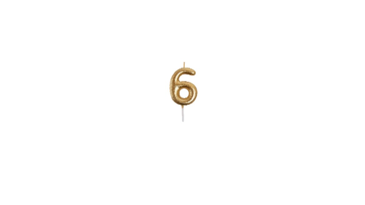 Dab Birthday Candle Number 6