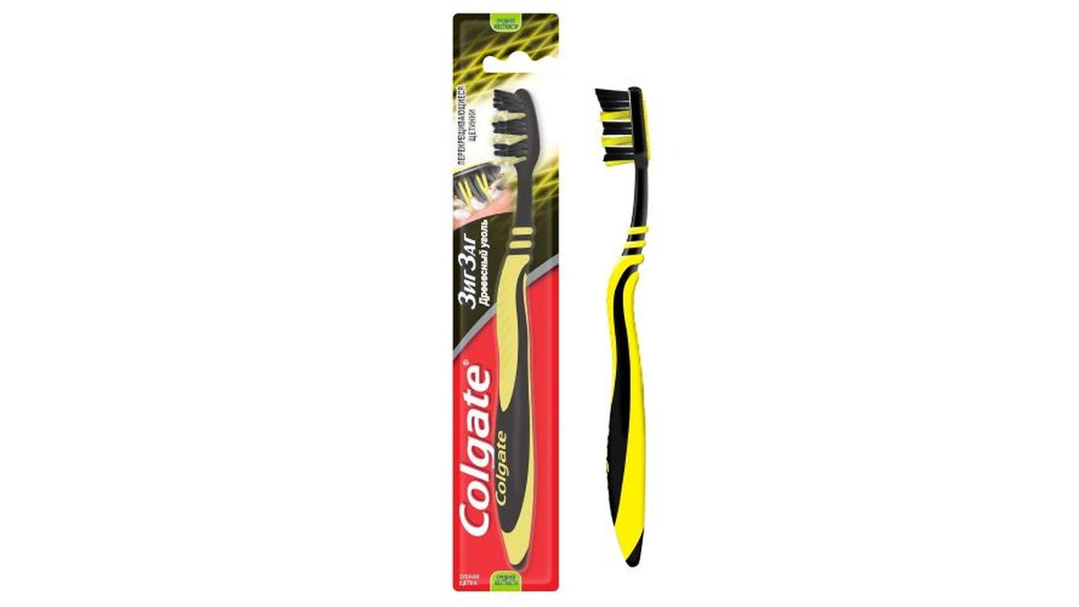 Colgate Зубная щетка Zig-Zag Charcoal