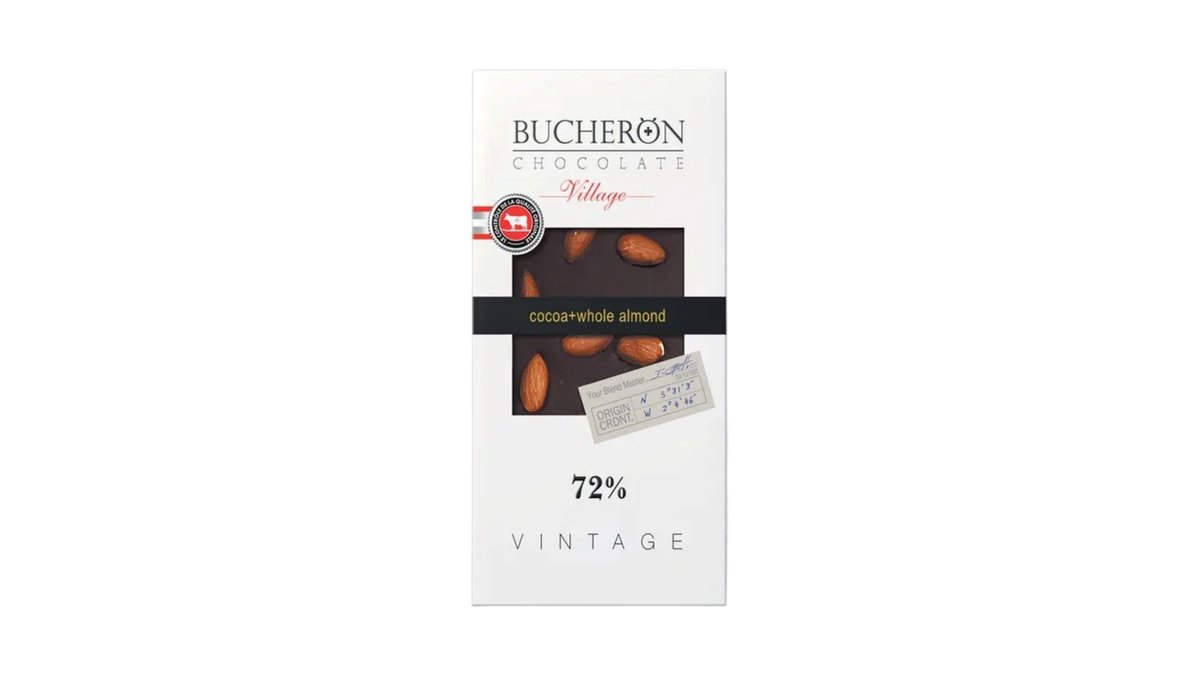 BUCHERON VILLAGE Шоколад dark with whole almonds (85 g)