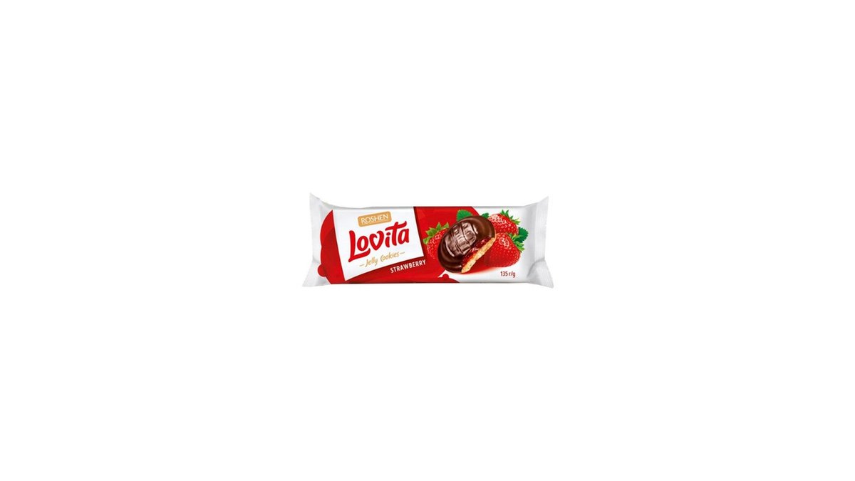 ROSHEN ბისკვიტები strawberry jelly filling (135 g)