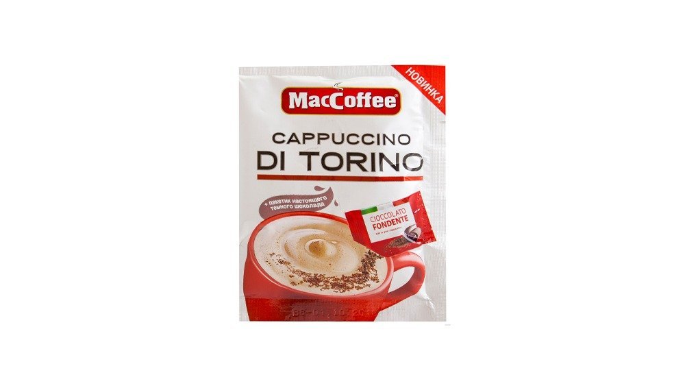 მაკკოფე coffee Cappuccino DI TORINO with dark chocolate (25 g)