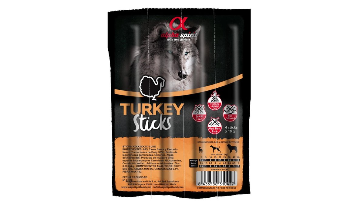 Alpha Spirit Корм для живо тных Turkey (10 gr)