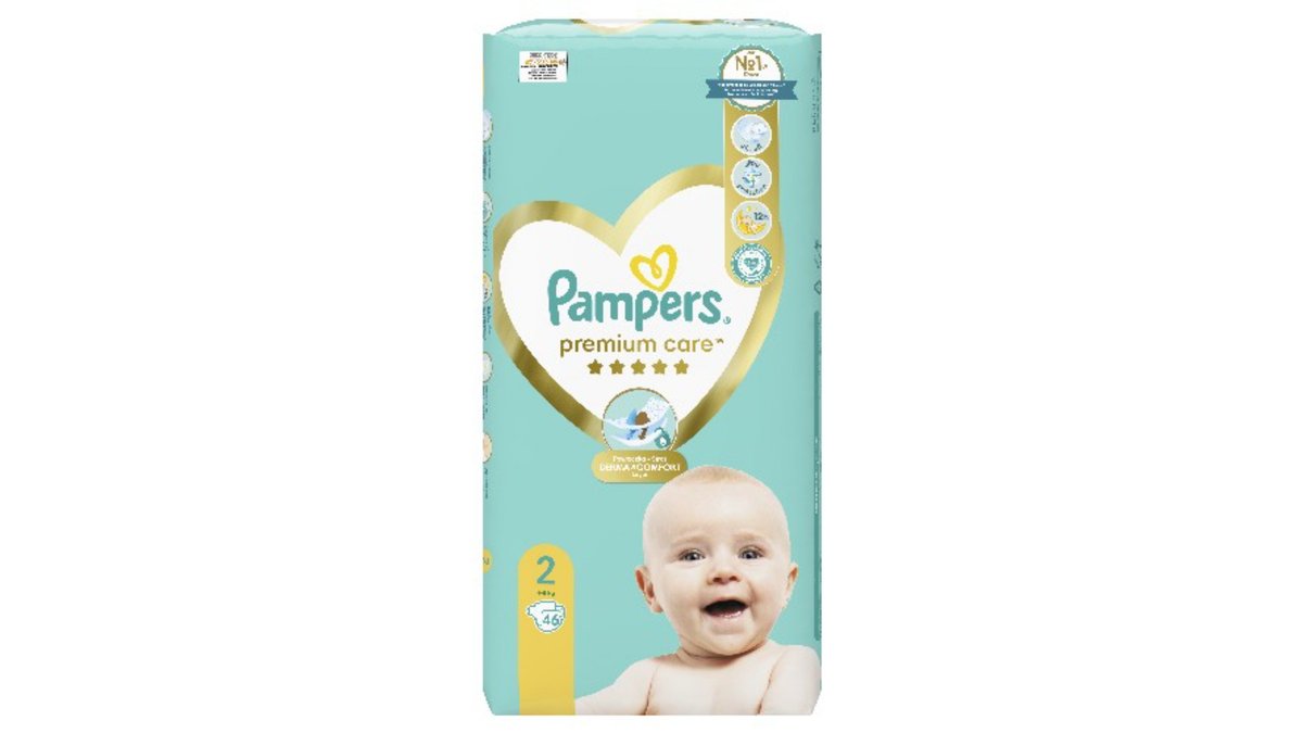 Pampers Diapers პრემიუმი 2 ზომა (46 pcs)