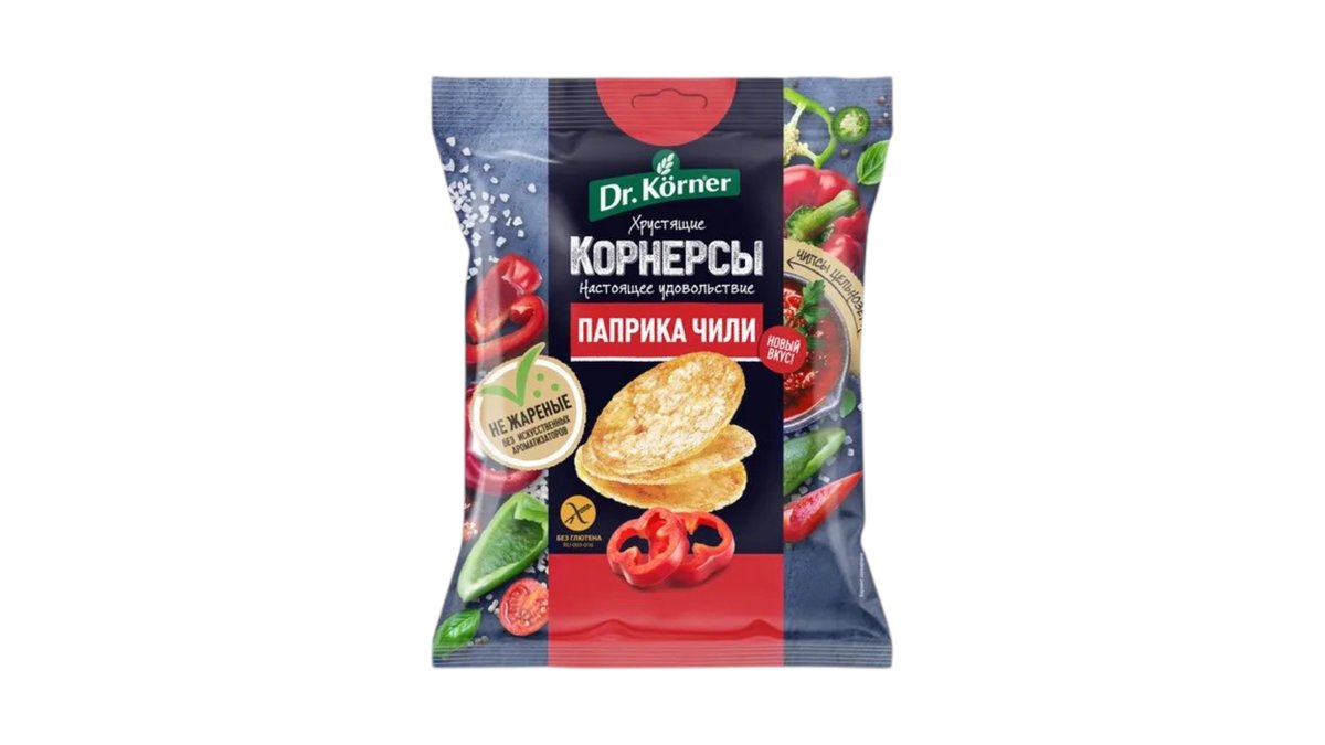 Dr.Körner chips Paprika und Chili (50 გ)