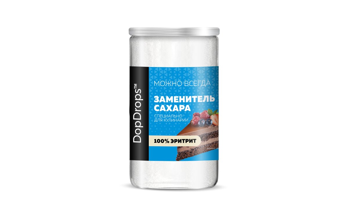 DopDrops sugar ერითრითოლი 100% (1000 g)