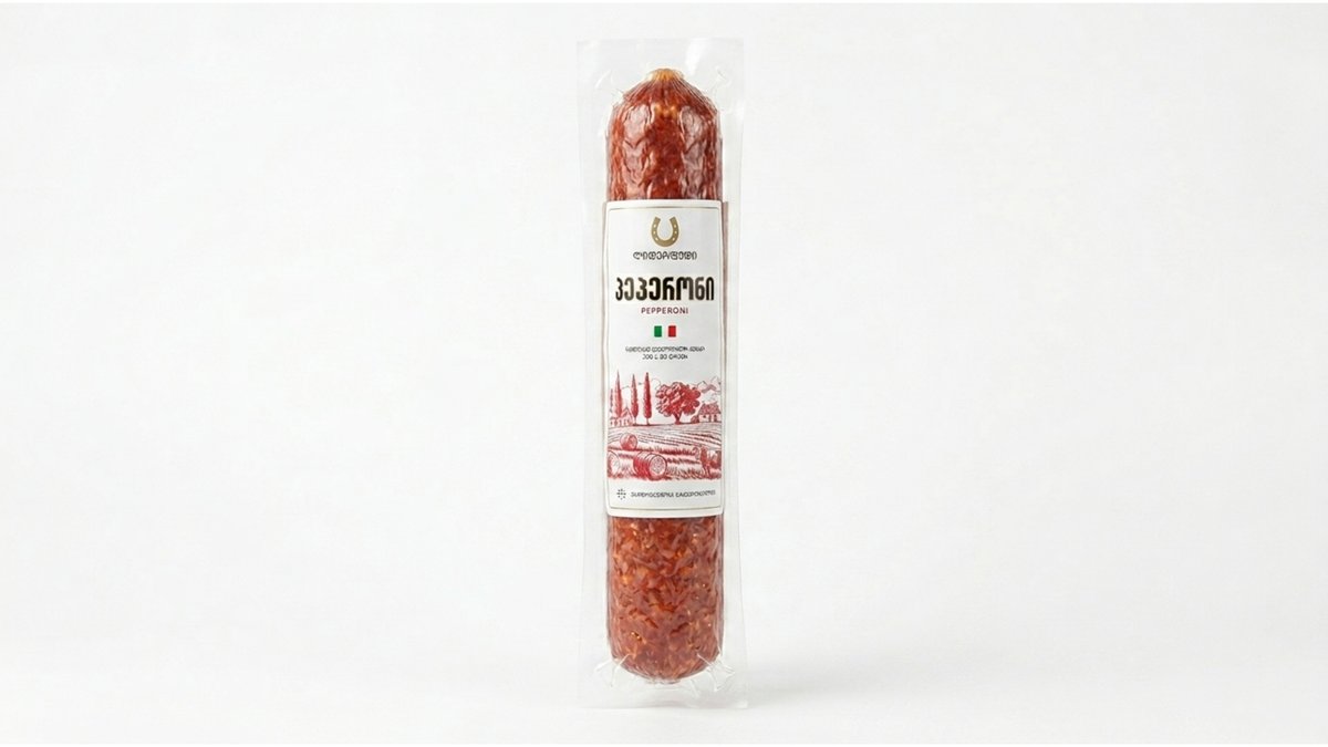 ლიდერ-ფუდი sausage raw-smoked pepperoni (300 g)