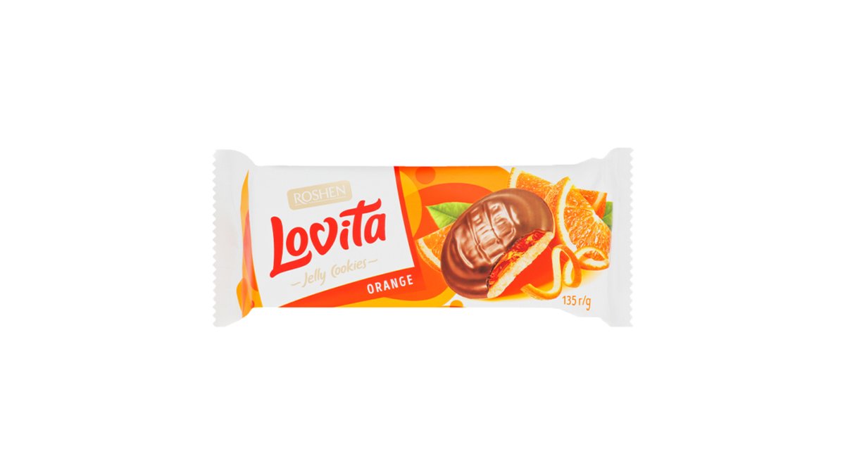Roshen печенье with orange taste (135 gr)