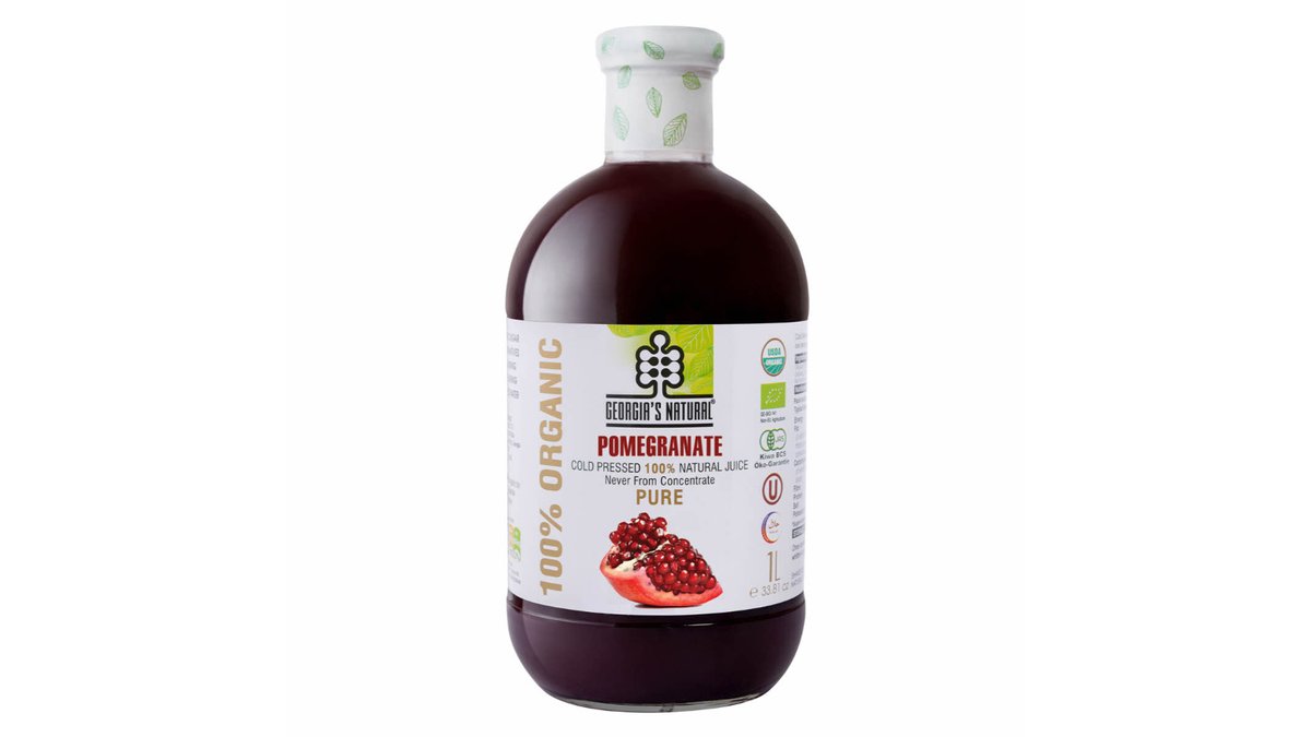 Georgias Natural წვენი Organic Pomegranate (1 l)