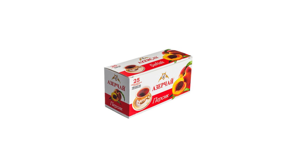 Azerchai ჩაი black tea with peach (25 pcs)