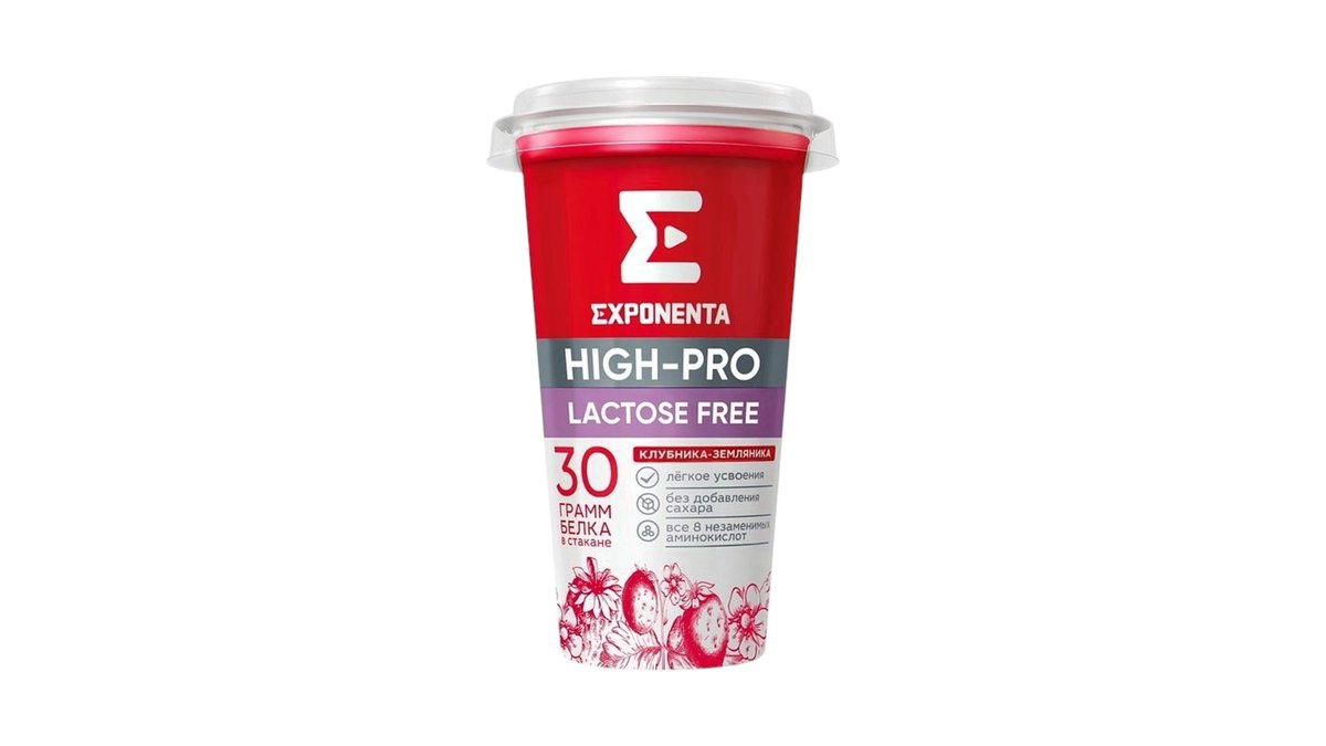 EXPONENTA Напиток для голодания lactose-free strawberry-honey (250 g)