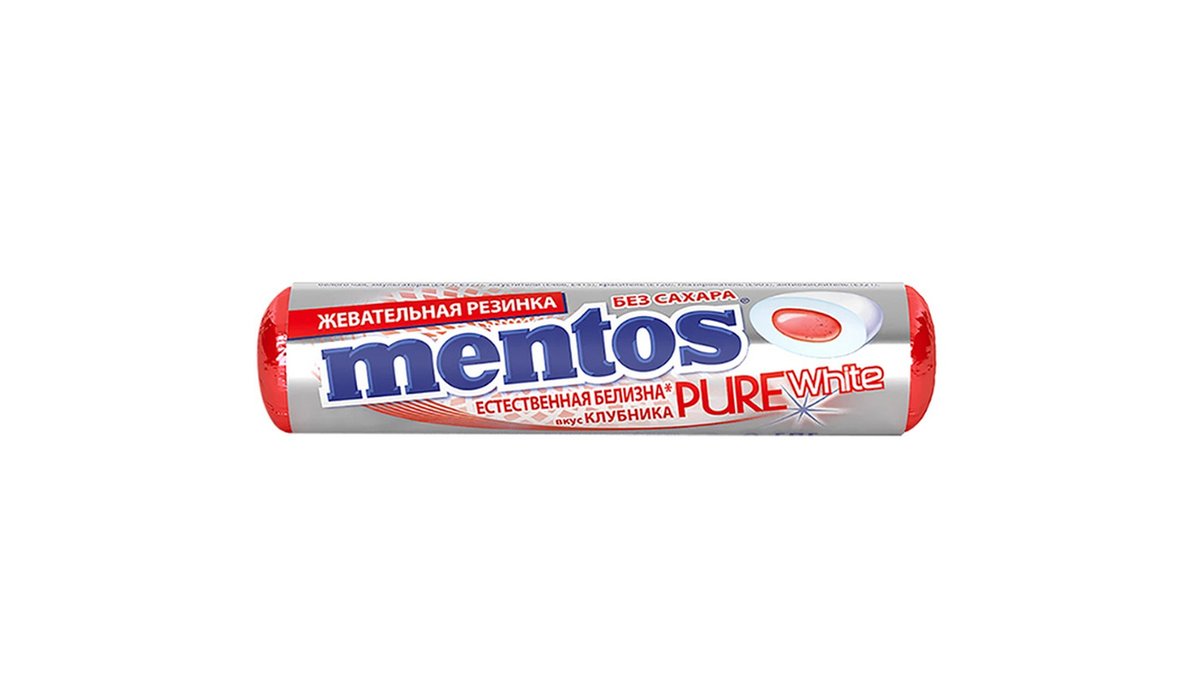 Mentos ჟვება რეზინა Strawberry (15.5 g)