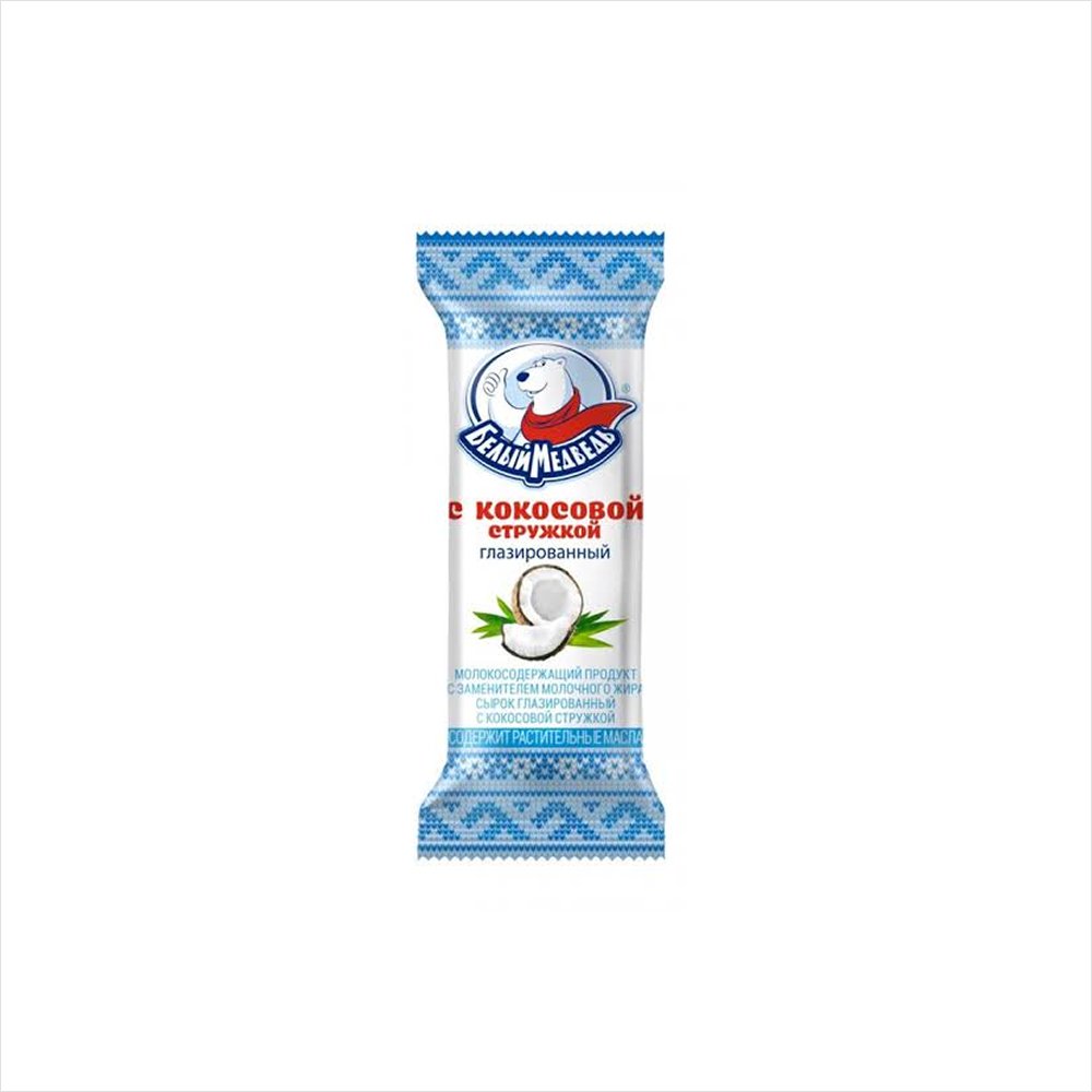 White Bear ნაყინი cottage cheese dessert with boiled condensed milk, in chocolate (40 g)