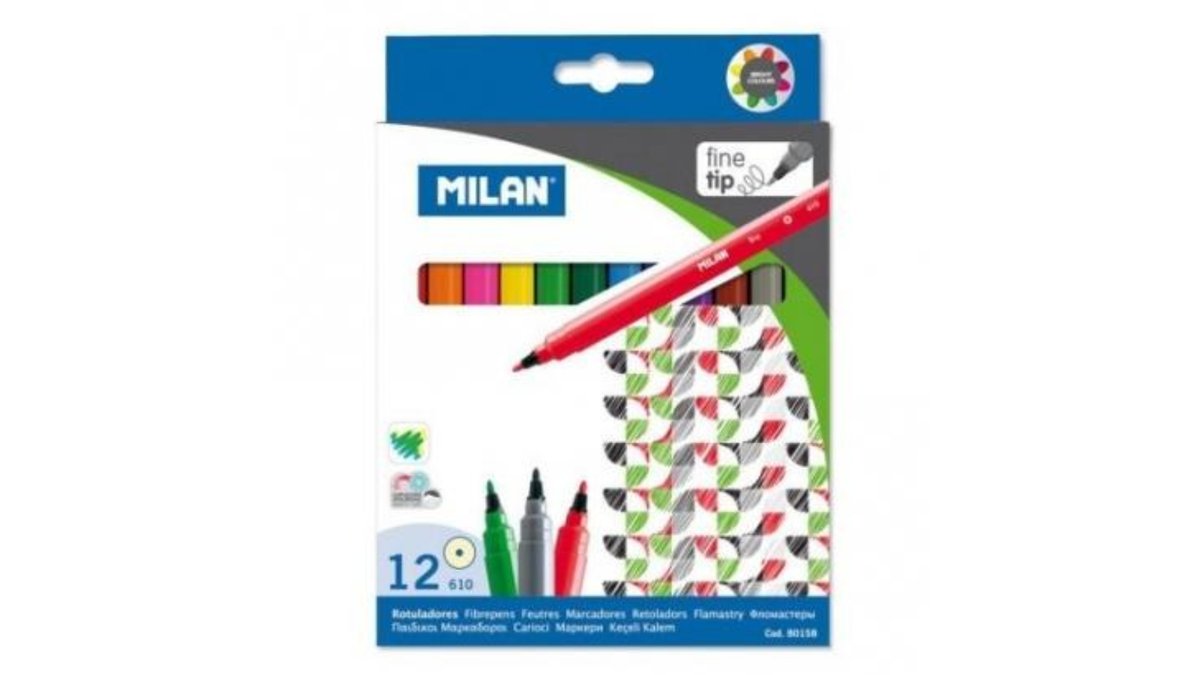 MILAN Sketch Marker Set felt-tip pen (12 pcs)