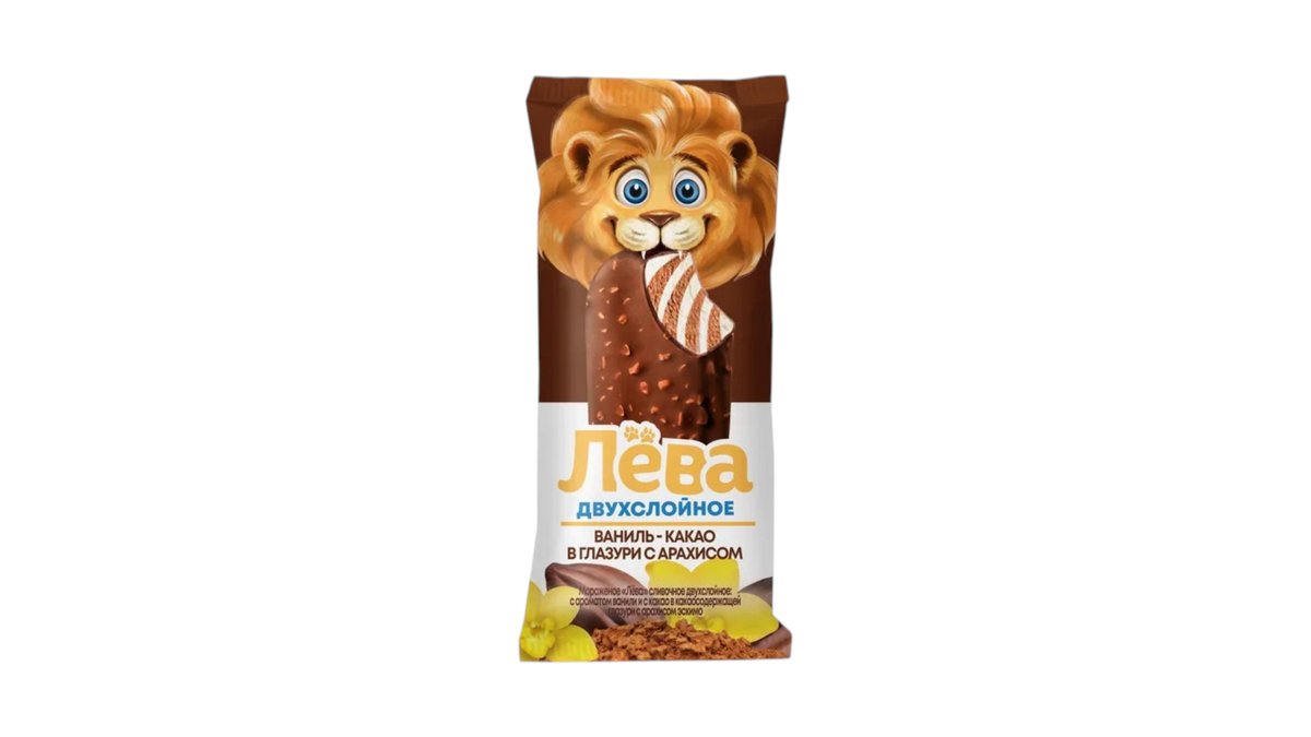 Лёва из Могилёва ice cream vanilla cocoa and peanuts (60 g)