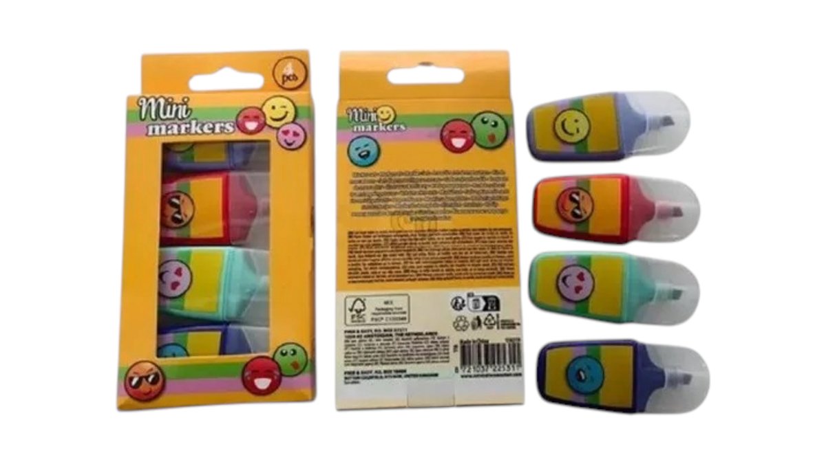 Koopman მარკერი colored mini (4 pcs)