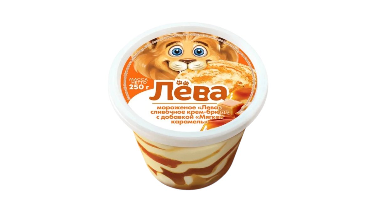 Lyova iz Mogileva мороженое creamy crème brulee with soft caramel (250 g)