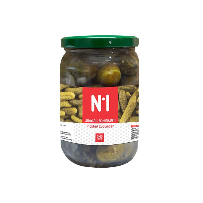 N1 Консервированные Огурцы მჟავე კიტრი (720 ml)