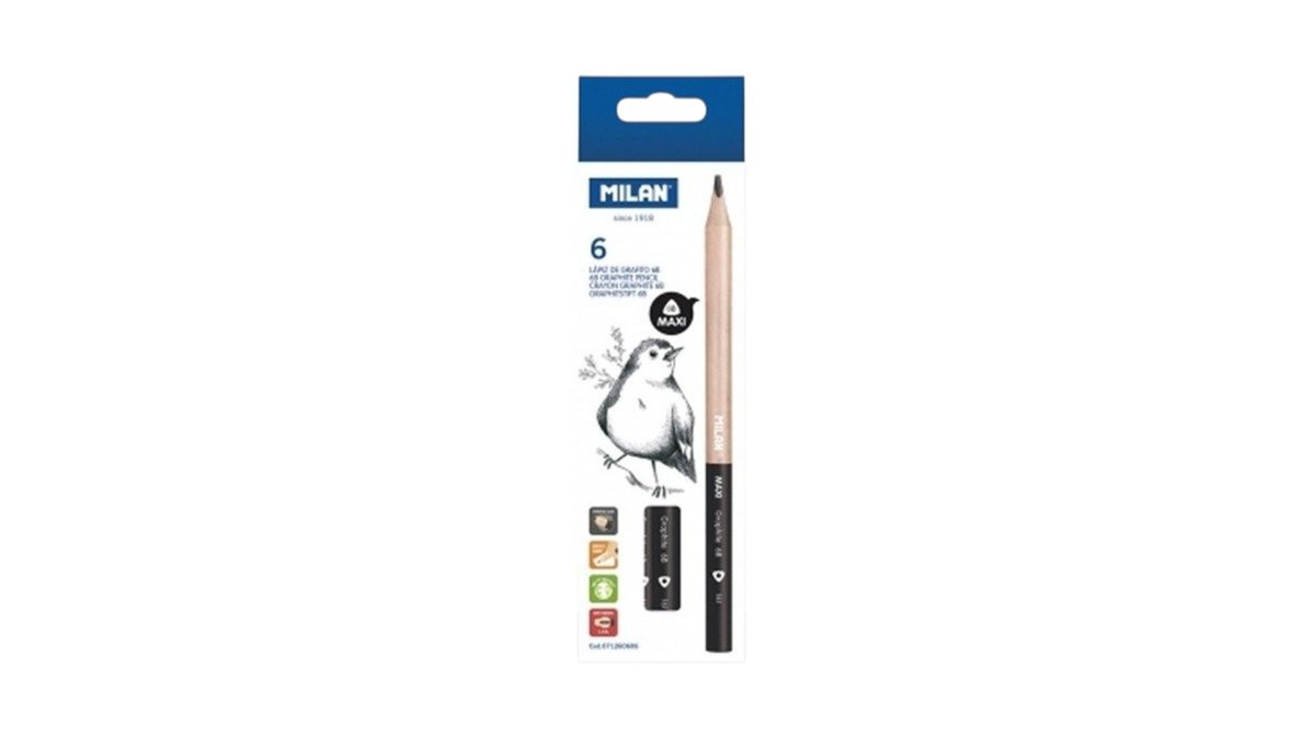 MILAN Pencil plain graphite (6 pcs)