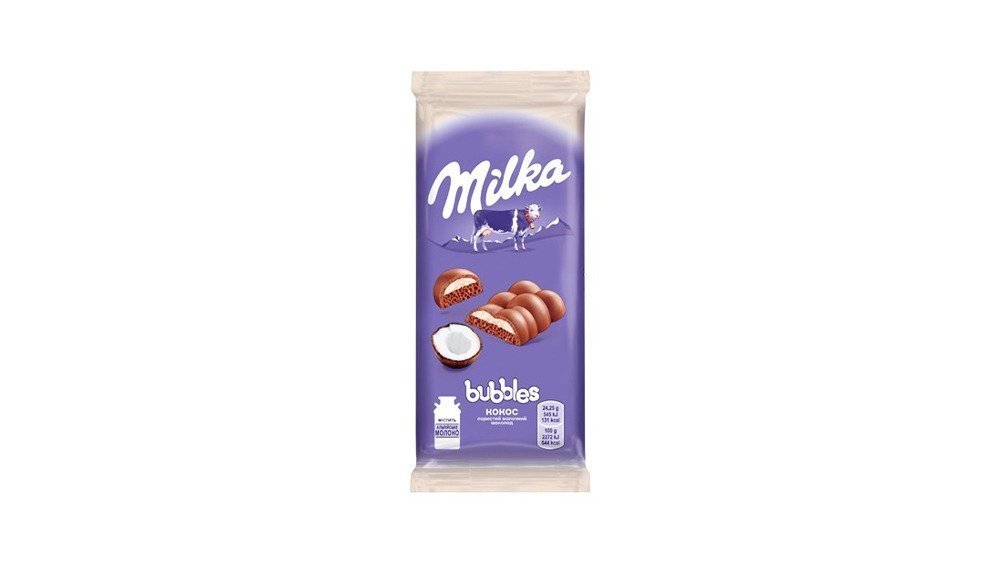 Milka Chocolate Bubbles with coconut (92 g)