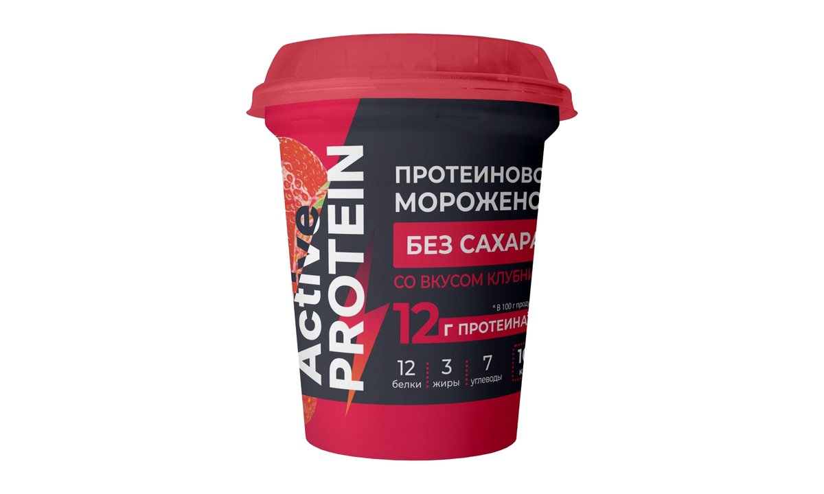 Active Protein мороженое sugar-free strawberry (90 g)