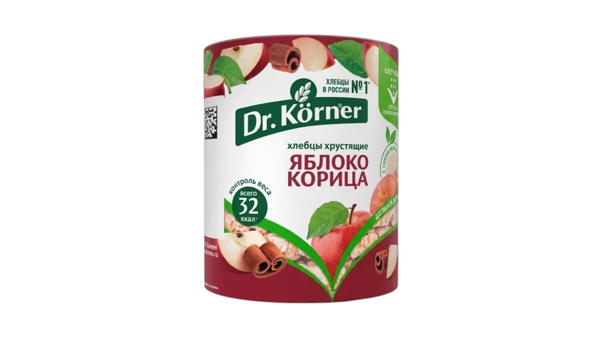 Dr.Körner Пшеничный хрустящий хлеб apple and cinnamon (90 g)